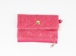 Mini coin purse pouch fuchsia pailleté