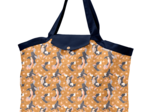 Tote bag with a zip coton d'or