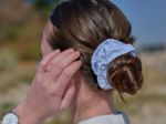 Scrunchie sky blue gingham