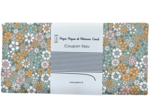 Coupon tissu 50 cm EX2503 floral retro lichen