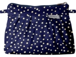 Mini Pleated clutch bag navy gold star