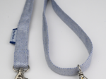 Length removable strap  iridescent denim