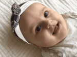 Jersey knit baby headband seventies