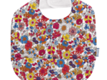 Coated fabric bib tutti fleuri
