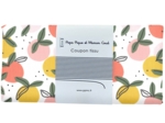 Coupon tissu 50 cm ex2519 white peach round of fruits
