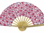 Hand-held fan rouge corolle
