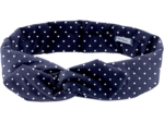 Wire headband retro navy blue spots