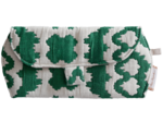 Glasses case jacquard vert