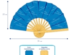 Hand-held fan boutons rose