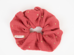 Scrunchie marsala gold double gauze