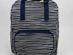 Foldable rucksack Gaby striped  ivory navy