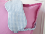 Night mask sky blue gingham