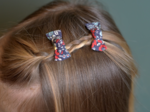 Small bows hair clips jardin d'aurore