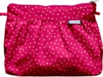 Pleated clutch bag fuchsia gold star