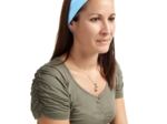 Stretch jersey headband  azure a1