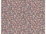 Jersey fabric plum blue flowers