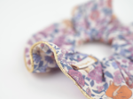 Large Piping Scrunchie comptine enchantée rose