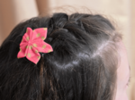 Star flower hairslide feuillage or rose