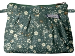 Mini Pleated clutch bag fleuri kaki
