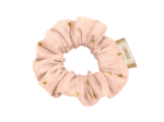 Mini Scrunchie gaze pois or rose