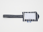 Luggage Tag striped  ivory navy