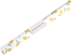 Coupon tissu enduit de 35cm  citrons jaune blanc ex1056