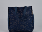 Shopping bag bulle bronze marine