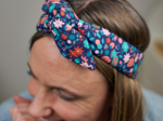 Wire headband retro huppette fleurie