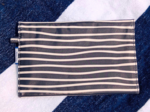 Wallet striped  ivory navy
