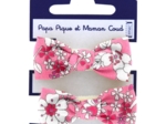 Small elastic bows pink violette