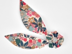Short tail scrunchie cerise en fleur