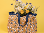 Tote bag with a zip coton d'or