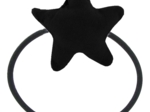 Pony-tail elastic hair star black
