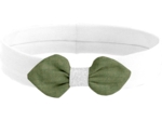 Jersey knit baby headband sage green gauze