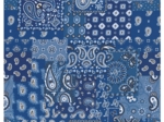 Cotton fabric ex2640 blue patchwork bandana