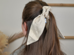 Short tail scrunchie  glitter linen