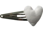 Heart hair-clips white