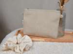 Tiny coton clutch bag beige corduroy