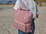 Foldable rucksack Gaby blush pink corduroy