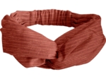 crossed headband lurex terracotta gauze