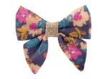 Mini bow tie clip hippie fleurie