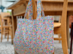 Foldable tote bag mille et une fleurs
