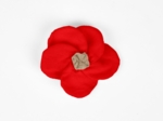 Flower petal hair slide small  red