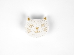 Meow hair slide white sequined