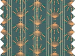 Cotton veil fabric eventail or vert