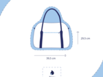 Bowling bag  jacquard bleu