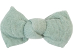 Small bow hair slide sage green gauze