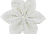 Star flower hairslide white sequined