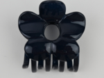 Large Flower Hair Clip lacquered navy