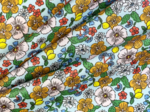 Coated fabric ex2525 yellow green flowers and lemons